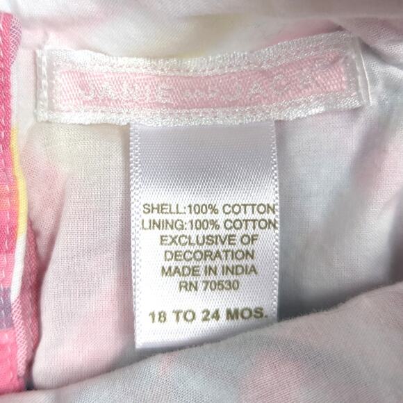 Janie and Jack Dress Girls Sz 18-24m Pink Plaid 2008 Little Beachcomber Sundress - Picture 4 of 5